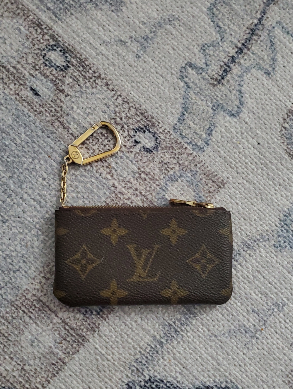 Louis Vuitton Monogram Pochette Cles Coin Purse Wallet Keychain
